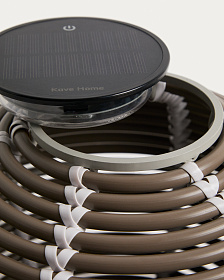 Настольная лампа Garoina на солнечных батареях из искусственного ротанга, 25 см