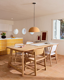 Подвесной светильник Nibla из металла с терракотовым эффектом Ø46см