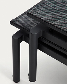 Шезлонг Lesina из алюминия и ткани графитового цвета