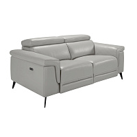 Диван 2-х местный с реклайнером 5319-2P-M5653 /6107 серый кожаный