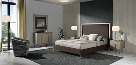 Кровать с мягким изголовьем CORAL CRQP01