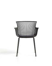 Уличный стул Surpika из пластика и графитовой стали