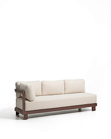 Трехместный диван Nerano из коричневого алюминия, 208 см