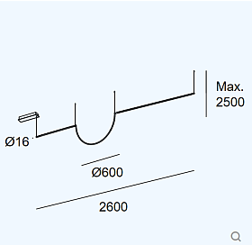 Подвес Tubs Modular Pendant Lineal Double with Arch 00-A069-05-M1