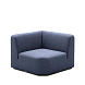 Угловой модульный диван Neom синего цвета 75 см