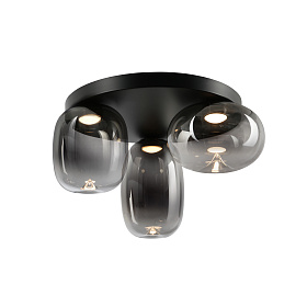 Onice Потолочный светильник 3L черно-дымчатый