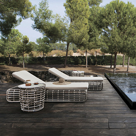 VILLA Лежак OFF WHITE MUSHROOM