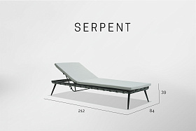Лежак Serpent ANTHRACITE-CARBON