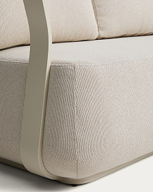 Уличный 3-х местный диван Tamaris из алюминия цвета экрю, 217 см