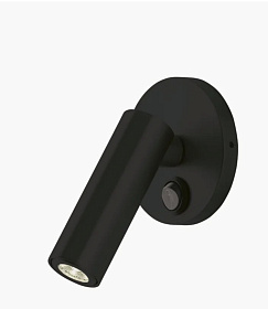 Бра Jerry круглое черное с выключателем