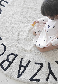 Ковер круглый Алфавит Round ABC (бежевый) 150R