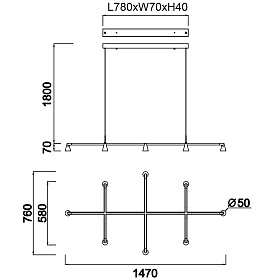 9408 Люстра подвесная AFRICA