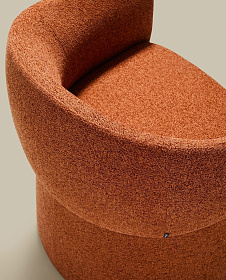 Стул Bosca из терракотовой шенилловой ткани