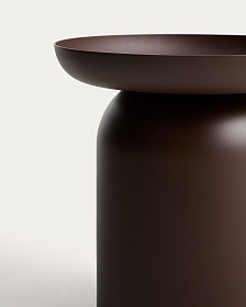 Уличный столик Arcola из темно-коричневого алюминия, диаметр 45 см