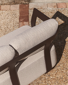 Уличный 3-х местный диван Tamaris из алюминия коричневого цвета, 217 см