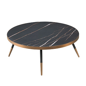 Круглый журнальный столик из стали и керамики CT1015-3AA /2068