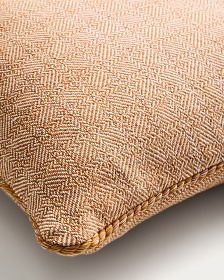 Чехол для подушки Filor из оранжевого хлопка с плетением, 50 x 50 см