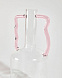 Yumalay Ваза из прозрачного и розового стекла 22 см