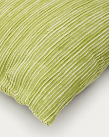 Чехол для подушки из жаккардовой ткани в зеленую полоску 45 x 45 см