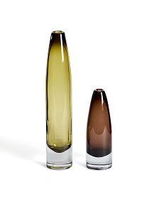 Ваза из коричневого стекла Toli 22,5 см