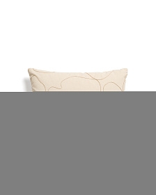 Чехол для подушки Dibel из хлопка цвета экрю с бежевой вышивкой, 30 x 50 см