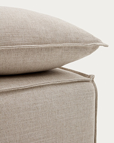 Anarela Пуф со съемным льняным чехлом бежевого цвета 80 х 80 см