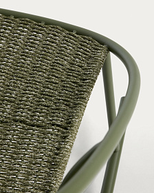 Уличное кресло-качалка Atrani из оцинкованной стали и зеленой веревки