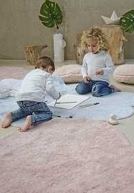 Ковер сердце с подушкой (розовое) 160*180