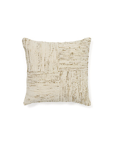 Чехол для подушки Anuba из жаккардовой ткани в бежевую и зелёную клетку 45 x 45 см