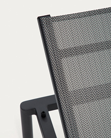 Шезлонг Lesina из алюминия и ткани графитового цвета