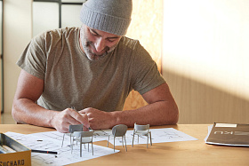 Стул Kol мягкое сиденье и спинка на деревянных ножках