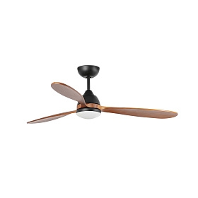 Потолочный вентилятор POROS Ш1320MM черный/орех 3 PALAS 19W LED 2700K