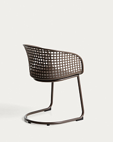 Уличный стул Tenaro из коричневого пластика и стали