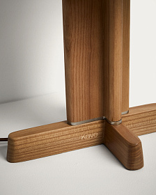 Настольная лампа Niani из каучукового дерева с натуральной отделкой Ø30 см