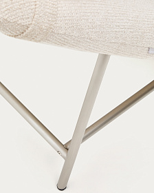 Кушетка Osla из бежевого шенилла с ножками из стали