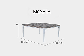 Стол обеденный Brafta SEASHELL 100х100
