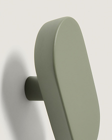 Набор из 2 вешалок Arely из бука с зеленым лаковым покрытием, 6,5 см/10 см