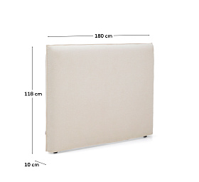 Изголовье кровати Jaira из белого шенилла со съемным чехлом для кроватей шириной до 160 см