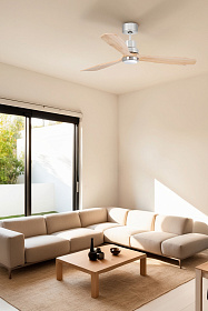 Потолочный вентилятор LANTAU L DCШ1320 матовый никель/сосна 3 PALAS LED 15W TUYA