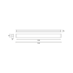 LUVA DECO Потолочный светильник 1120 12W 4000K черный DALI
