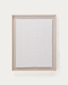 Olvin Абстрактная картина на белой бумаге с рельефным рисунком 73,6 x 93,6 см