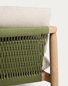 Уличное кресло Menfi из массива акации и зеленой веревки