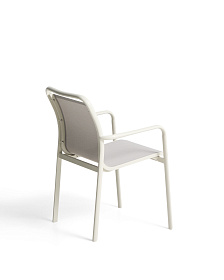 Уличный стул Luri из алюминия цвета экрю и бежевого текстиля