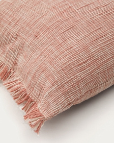 Чехол для подушки Mirea из хлопка терракотового цвета с бахромой 40 x 60 см