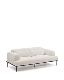 3-местный диван Aurum цвета экрю с откидывающимся подголовником