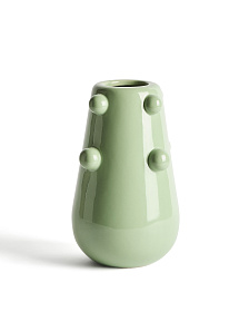 Ваза Odra из зеленой керамики с глянцевой отделкой, 25,5 см