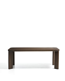 Раздвижной стол Jondal из массива и шпона дуба с отделкой под орех, 240 (320) x 100