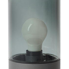 Светильник проблесковый уличный 40 см Kila темно-серый/ дымчатый