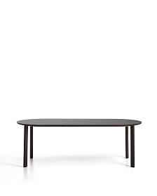 Уличный стол Erice из алюминия и закаленного стекла коричневого цвета, 230 x 100 см