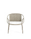 Кресло уличное Atrani из стали и веревки цвета таупе